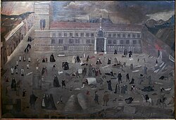 Anonymous painting illustrating the effects of the 1649 plague