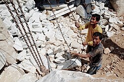 Marble plant workers in Romblon, Philippines