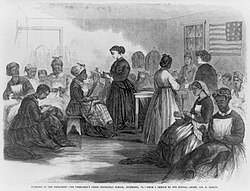Through the supervision of the Freedmen's Bureau, Northern teachers traveled into the South to provide education and training for the newly freed population.
