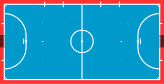 A futsal pitch