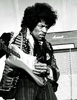 Jimi Hendrix performing in Sweden in 1967