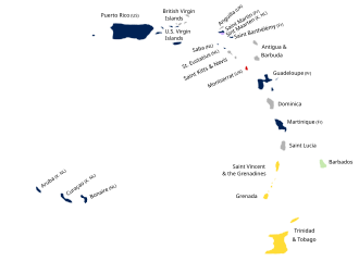 After the Caribbean Netherlands, the French departments of Guadeloupe and Martinique and the overseas collectivities of Saint Martin and Saint Barthélemy are the second group of Caribbean islands to perform same-sex weddings.