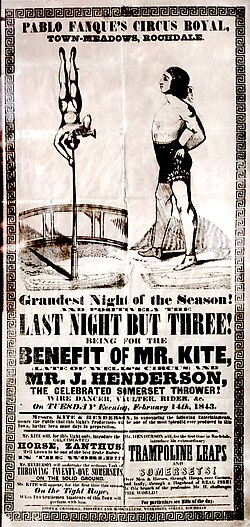 The Pablo Fanque Circus Royal poster from 1843 that inspired Lennon's lyrics to "Being for the Benefit of Mr. Kite!"