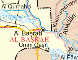 The Shatt al-Arab on the Iran–Iraq border