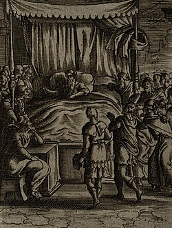 Jacob Blesses His Sons (engraving by Gerard Jollain from the 1670 La Saincte Bible)