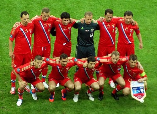 Russia against Poland in Euro 2012