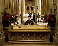 The final resting place of Woodrow Wilson at Washington National Cathedral