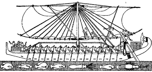 Ancient Egyptian expedition to the Land of Punt on the Red Sea coast during the reign of Queen Hatshepsut
