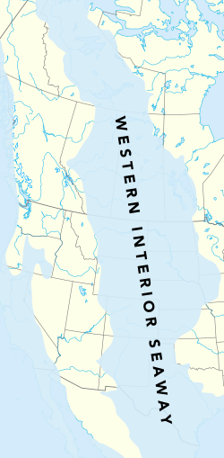 The Western Interior Seaway 95 million years ago.