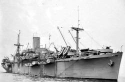 Seaborne Observers were seconded to allied DEMS and US Navy vessels for the D-Day landings. DEMS Empire Broadsword, (above), was mined and sunk off Normandy; Aircraft Identifier W. J. Salter listed as Missing Presumed Killed.
