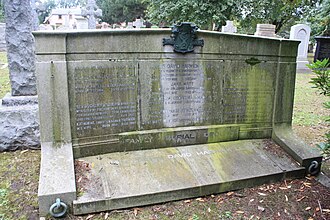 The Marwick grave, including the grave of J. J. Burnet at Warriston Cemetery