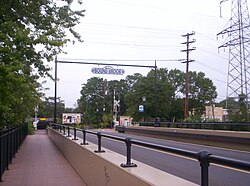 The Queen's Bridge, as seen looking into Bound Brook.