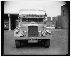 Front view of a Yellow Coach Model Z-250