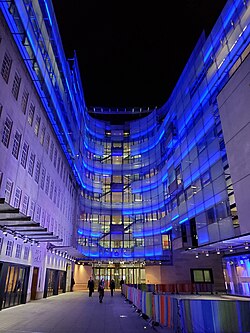 The new extension to the BBC's Broadcasting House, completed in 2012