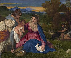 Madonna of the Rabbit, a 16th-century painting depicting the white rabbit as a symbol of fertility and purity