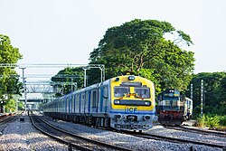 Third Generation Modern DEMU with a WDM-3A locomotive