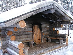 A smoke sauna in Ruka, Kuusamo