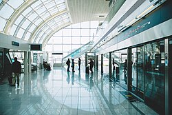 Interior of a Dubai Metro station