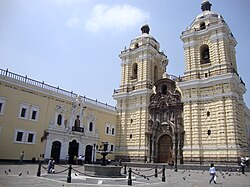 Basilica and Convent of San Francisco in Lima, Peru.
