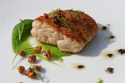 A dish of crusted sweetbreads