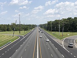 View north along U.S. Route 1 in Plainsboro