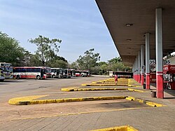 Bays at the long-distance bus terminal