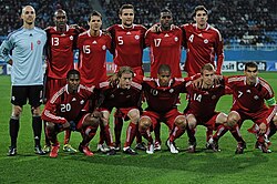 The national soccer team of Canada in 2010