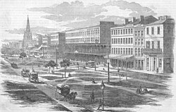 View in Canal Street, New Orleans, 1857