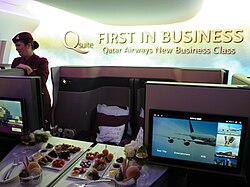 Qatar Airways Qsuite Business Class cabin
