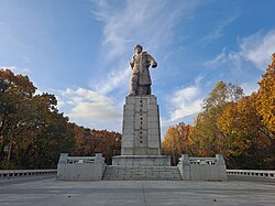 Monument of Raohe Anti-Japanese Guerrilla in Raohe, Heilongjiang, which was led by Korean general Choe Yong-gon in the 1930s