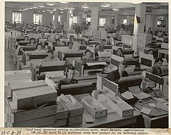 Racially segregated Negro section of keypunch operators at the US Census Bureau