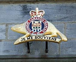 The badge of the regiment above the entry to the Citadelle of Quebec