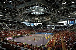 The arena during the Madrid Open in October 2005