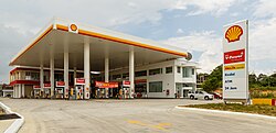 A Shell filling station in Sabah, Malaysia