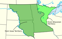 A map of Minnesota Territory 1849–1858