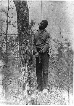 The body of George Meadows, lynched near the Pratt Mines in Jefferson County, Alabama, on January 15, 1889