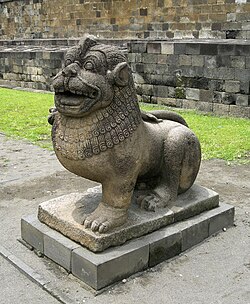 Lion guardian of Borobudur