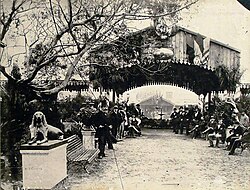 First Exposición Rural held in 1875, on the corner of Florida and Paraguay streets of Buenos Aires