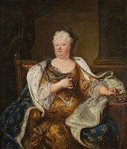 Elizabeth Charlotte, Philippe's mother to whom he would always be close, by Rigaud (1722)