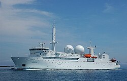 French ship Dupuy de Lôme, specialised in SIGINT