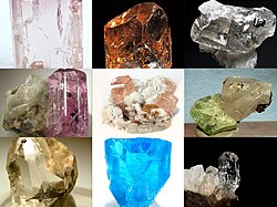 Topaz varieties found in Pakistan