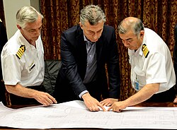 President Macri being informed at the Libertad Building, 24 November 2017