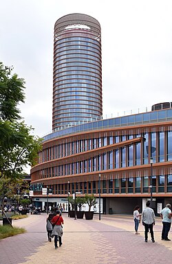 Sevilla Tower on the Isla de La Cartuja, designed by the architect César Pelli