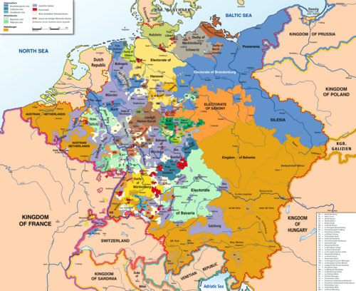 Map of the Holy Roman Empire in 1789
