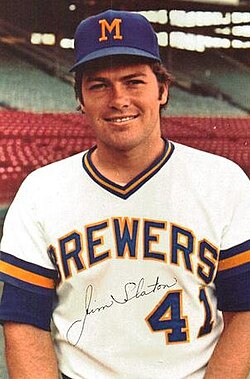 Jim Slaton in the original uniforms of the 1970s