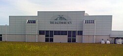 The newspaper's headquarters, between 1988 and 2022, at "Sun Park" in Port Covington