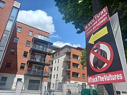 Anti-vulture fund sign on North Circular Road, Dublin