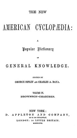 Title page from the New American Cyclopædia (1858)