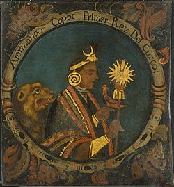Manco Capac, First Inca, 1 of 14 Portraits of Inca Kings, Probably mid-18th century. Oil on canvas. Brooklyn Museum