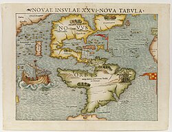 Sebastian Münster's 1544 map of the New World